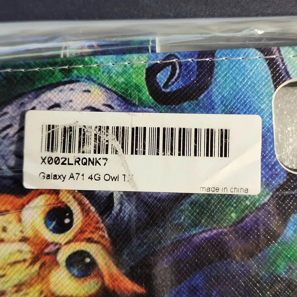 Samsung Galaxy A71, New Phone Case with wallet, Owl Design